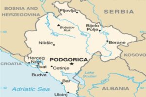 La cartina del Montenegro