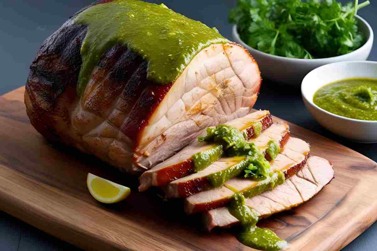 Spalla di maiale arrosto con salsa verde
