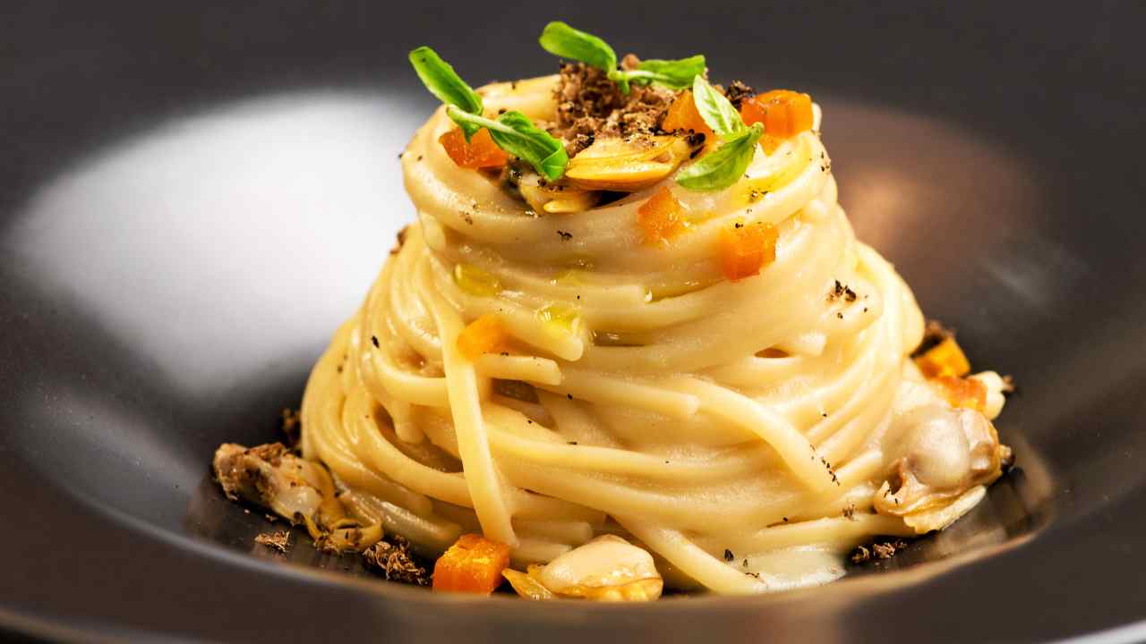 spaghetti vongole e carote