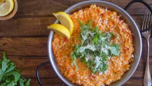 Risotto estivo con peperoni