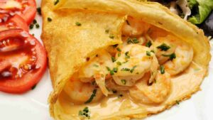 crepe con i gamberetti