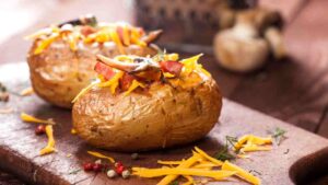 patate americane ripiene cheddar bacon