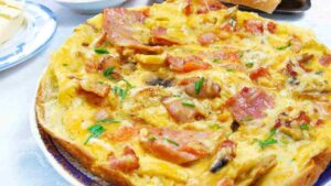 frittata con prosciutto cotto