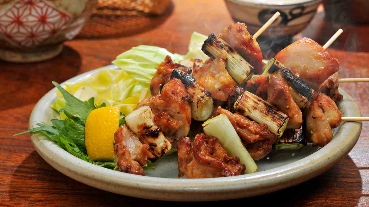 yakitori spiedini di pollo