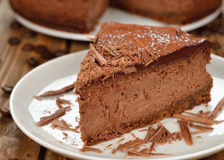 fetta di torta al cioccolato