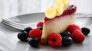 Cheesecake banane e lampone