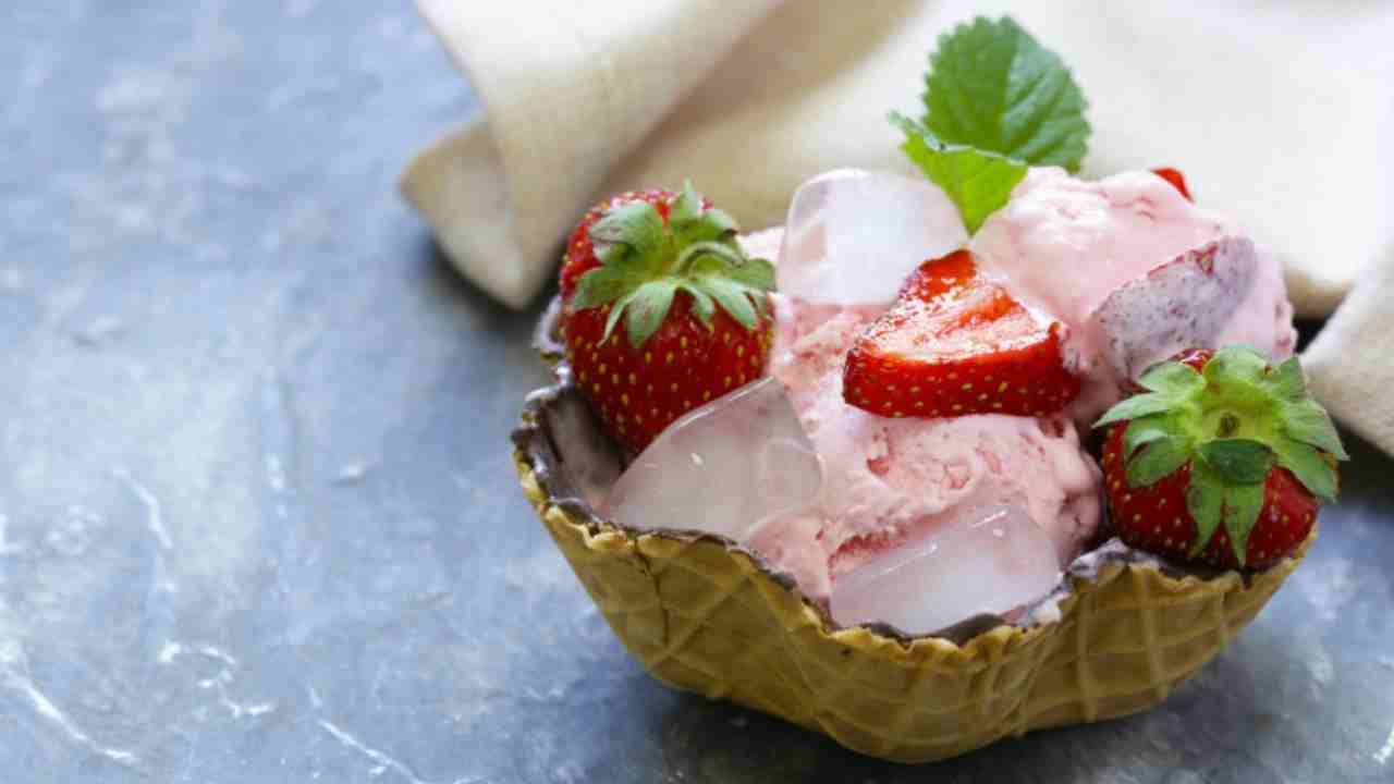 Gelato di fragole