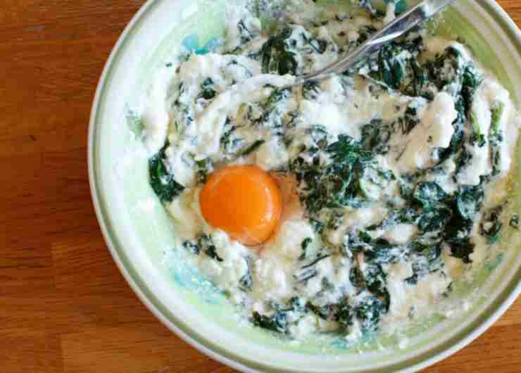 Ricotta uovo e spinaci