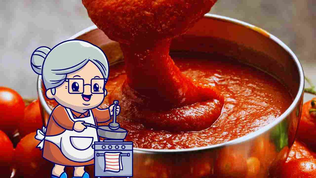 sugo denso grafica nonna che cucina
