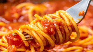 pasta con crema di peperoni e ceci