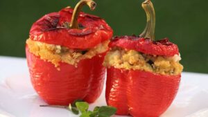 peperoni al forno ripieni di cous cous